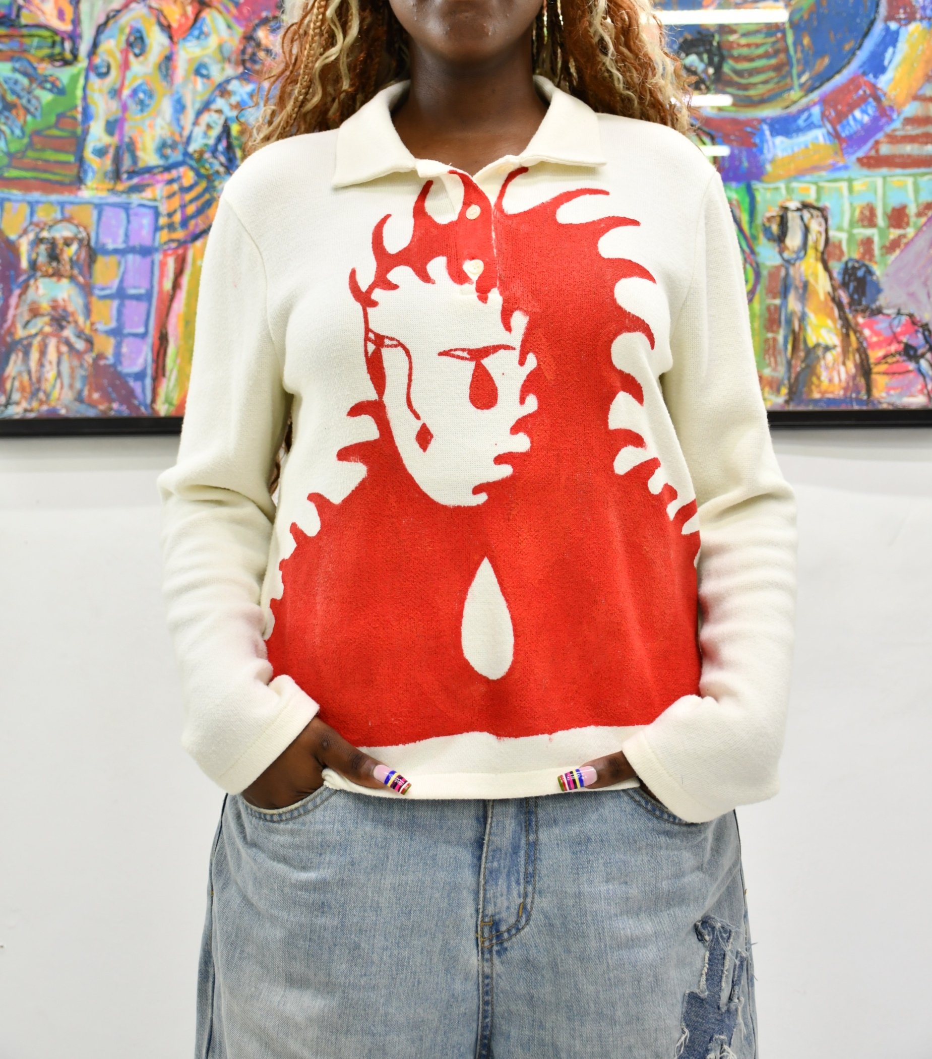 Handpainted shirt
Medium